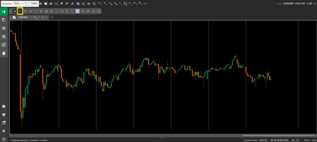 cTrader crosshair kurzor